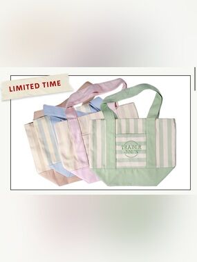 Trader Joe’s Striped Mini Canvas Tote Bag
